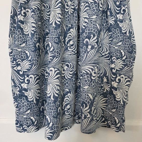 Faherty Linen Blend Gemina Tunic Dress – Size M – Cream, Blue - Picture 4 of 6